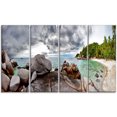 thumbnail image 2 of Exotic Tropical Beach under Blue Sky - Modern Seascape Canvas Artwork, 2 of 3