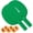 2 Green Paddles + 6 Orange Balls, variant on Cannon Sports Unbreakable Table Tennis Paddle Set - 2 Rackets with 6 Pack of 3-Star Table Tennis Balls – Portable Set for 2 Players (2 Black Paddles + 6 Orange Balls)