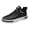 Black, variant on XEDZYT Mens Shoes Casual Flat Leather Lace Up Walking Footwear Fashion Sneakers Going Out Size 9.5
