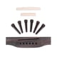 thumbnail image 2 of Acoustic Guitar Replacement Set Bridge End Pins Bone Saddle & Nut and wood Bridge Parts, 2 of 5