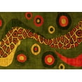 thumbnail image 1 of Ahgly Company Indoor Rectangle Oriental Yellow Modern Area Rugs, 8' x 10', 1 of 4