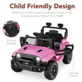 thumbnail image 6 of Best Choice Products 6V Kids Ride-On Truck Car w/ Parent Remote Control, 4-Wheel Suspension, LED Lights - Pink, 6 of 8