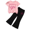 thumbnail image 4 of Ccpelsie Toddler Girl Clothes Set Kid Summer Cute Graphic Tee Shirt + Shorts Summer Outfits Set(F,2-3 Years), 4 of 4