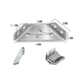 thumbnail image 3 of Universal De Acero Inoxidable Muebles Esquina Conector 20 Belug Plateado, 3 of 5