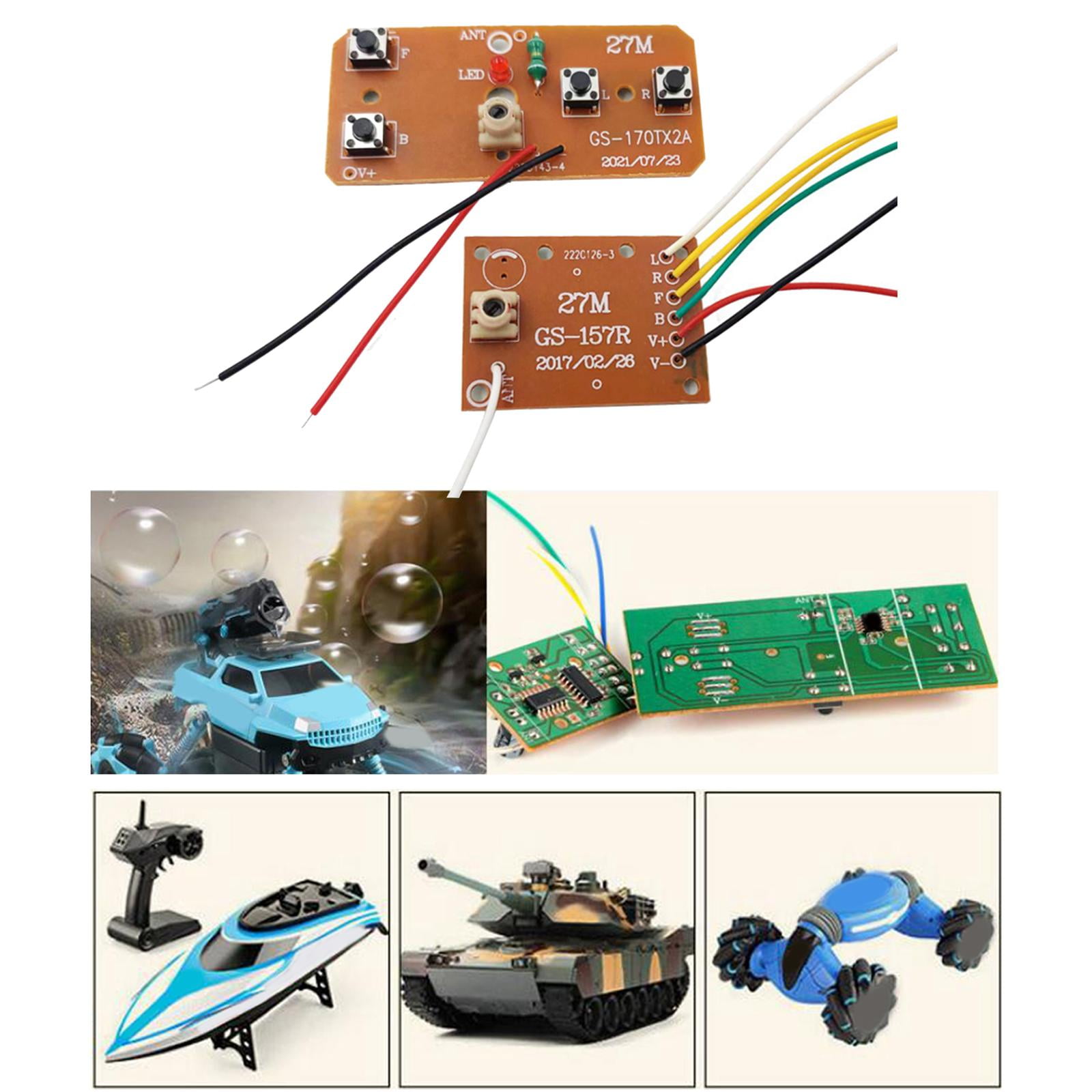 Ensemble télécommande et récepteur pour voiture électrique 6 V/12 V pour enfants, émetteur sans fil avec module récepteur assorti pour pièces de rechange de la série JR-RX (ensemble complet 12 V B