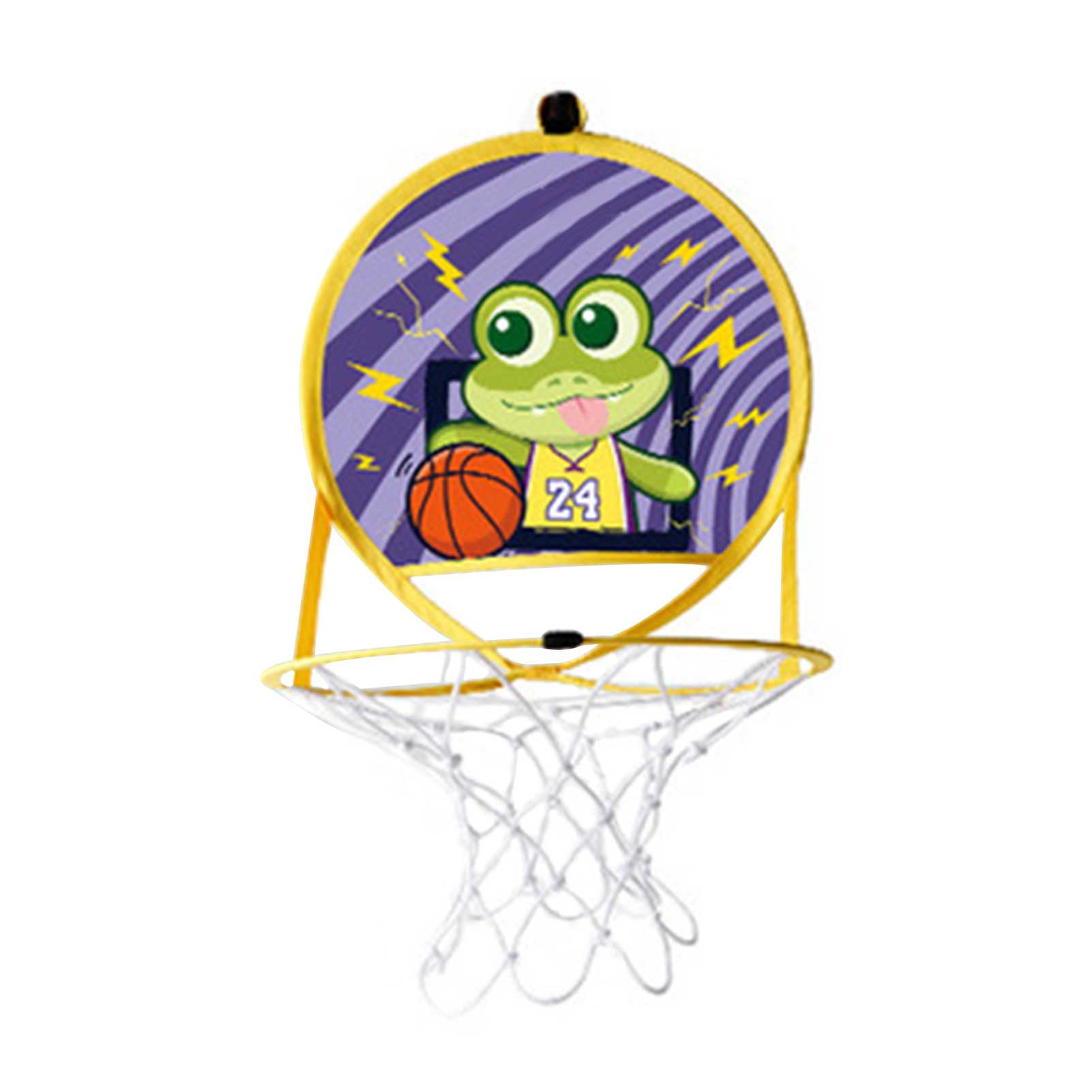 Child Indoor Suspension Free Perforated Plastic Basketball Hoop W/Basketball 