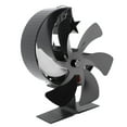 thumbnail image 1 of 6 Blades Stove Fan Fast Wind Circulation Efficient Heat Powered Fireplace Fan for Wood Log, 1 of 8