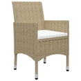 thumbnail image 4 of vidaXL Patio Dining Set Outdoor Dining Set Table Chair Poly Rattan and Glass, 4 of 57
