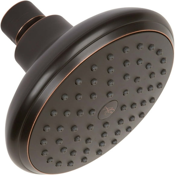 Pommeau de Douche Économiseur d'Eau Noir - Buse de Pommeau de Douche Murale de 4 Pouces à Débit Élevé pour Douches à Basse Pression d'Eau, 2.5 GPM - Bronze Huilé