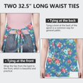 thumbnail image 6 of Pioneer Flower Floral Print Pattern Apron-Garden Aprons for Women with Pockets-Cotton Linen Waterproof Kitchen Cooking Gardening Aprons Adjustable for Kitchen,Cooking,BBQ and Salon 33x27 Inch, 6 of 7