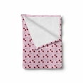 thumbnail image 2 of Cherry Soft Flannel Fleece Throw Blanket, Rhythmic Cartoon Cherries Motifs on Pastel Tone Backdrop Illustration, Cozy Plush for Indoor and Outdoor Use, 60" x 80", Ruby Pink, by Ambesonne, 2 of 6