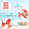 thumbnail image 2 of Uxcell Toile de Remplacement pour Chaise Longue de Plage 41x113cm Rayée Rouge, 2 of 7