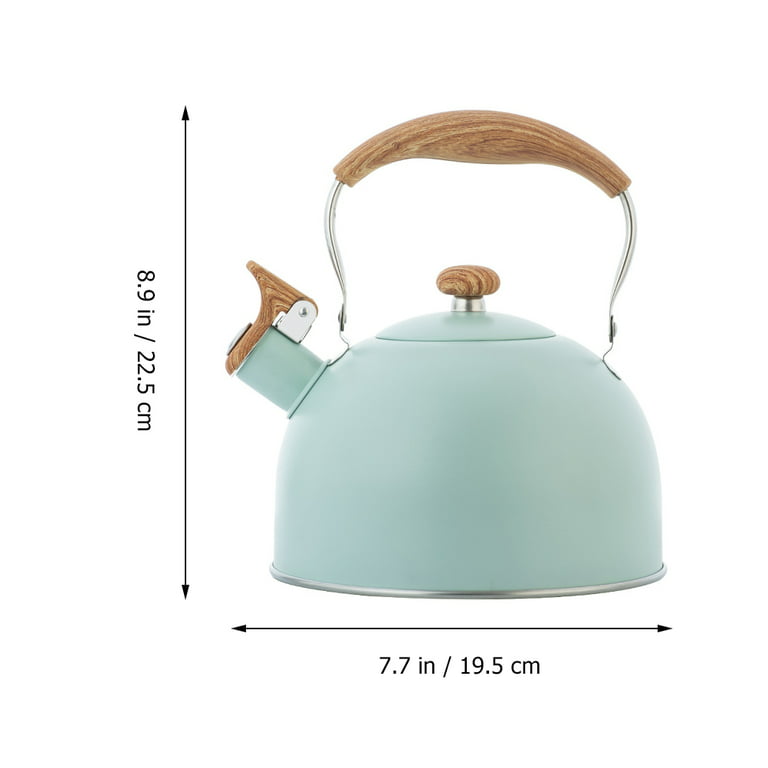 Whistling Tea Kettle, 2.5L Tea Pot with Wooden Handle