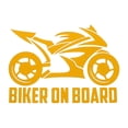 thumbnail image 1 of Calcomanía reflectante Unique Bargains, patrón cuadrado hueco amarillo para motocicleta, calcomanía para automóvil, decoración personalizada para carrocería o puerta., 1 of 1