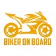 thumbnail image 1 of Calcomanía reflectante Unique Bargains, patrón cuadrado hueco amarillo para motocicleta, calcomanía para automóvil, decoración personalizada para carrocería o puerta., 1 of 1