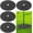 4PC, variant on Rubber Mulch Tree Ring, Heavy Duty Rubber Mulch Mat, Tree Protector Weed Barrier Mats, Round Root Barrier for Root Protection Weed Grass Control