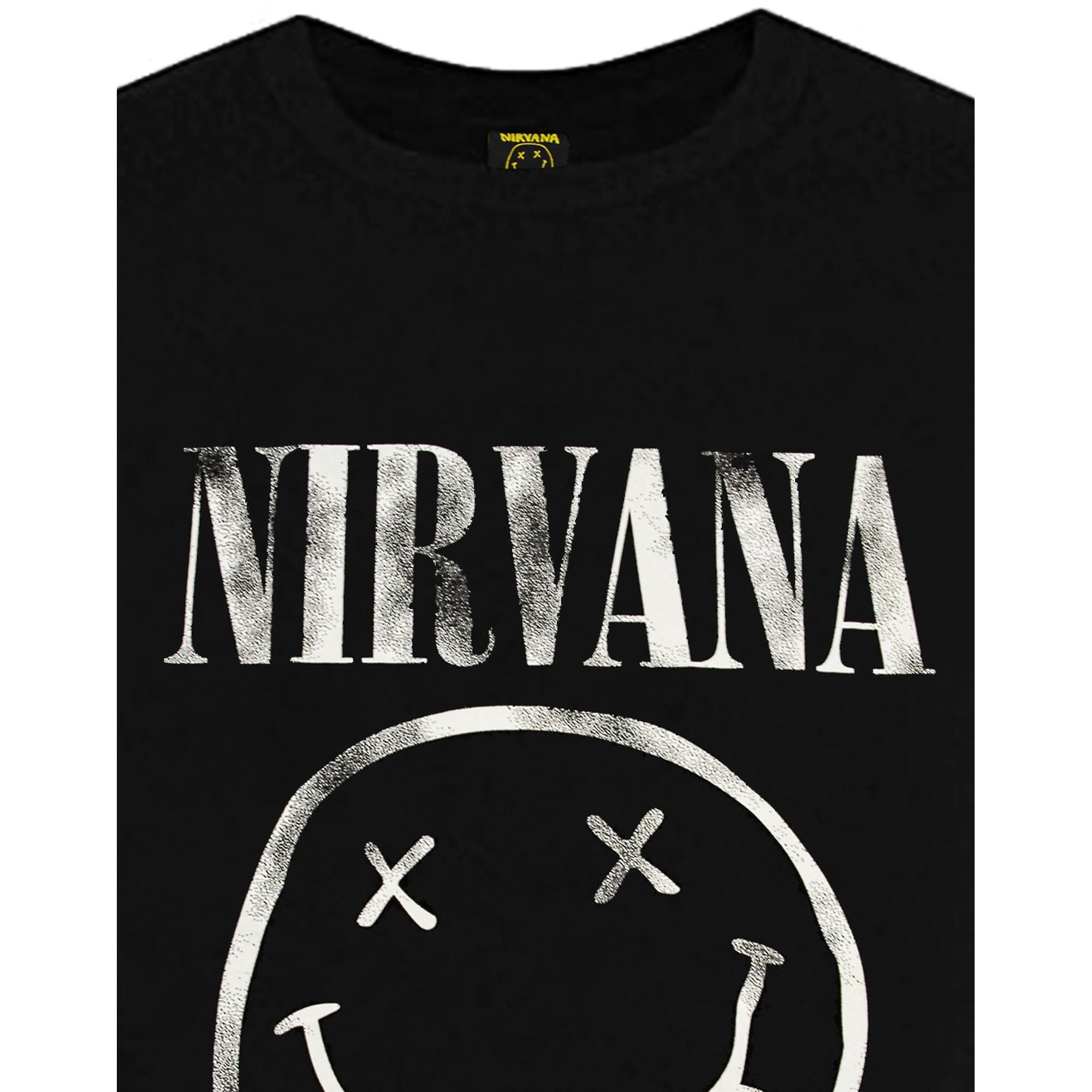 Nirvana Mens Smiley Logo T-Shirt 