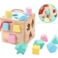 thumbnail image 4 of Clasificador de -caja de clasificación-bloques de clasificación juguetes educativos para materiales Montessori de Azul Sunnimix bloques clasificadores de forma, 4 of 7