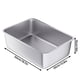 thumbnail image 2 of Bandeja higiénica LEGOURNS de acero inoxidable 50x35x15 cm para gatos, 2 of 6