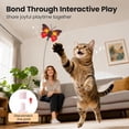 thumbnail image 4 of Potaroma Interactive Spinning Butterfly Cat Wand, Rechargeable Touch-Activated Teaser with Suction Cup, Self-Play & Handheld Mode for Indoor Kittens, 4 of 9