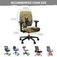 thumbnail image 6 of SCRAWLGOD Black Cat Floral Stretchable Cover for Office Chair Seat Comfortable Non-Slip Desk Chair Seat Protector Breathable Split Boss Chair Covers, 2 Piece Sets, 6 of 7