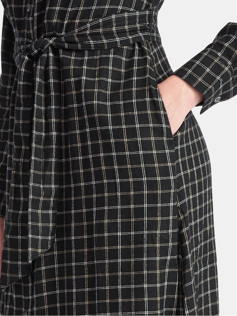 Time and Tru Women's Plaid Shirt Dress with Long Sleeves, Sizes XS-XXXL -  Walmart.com