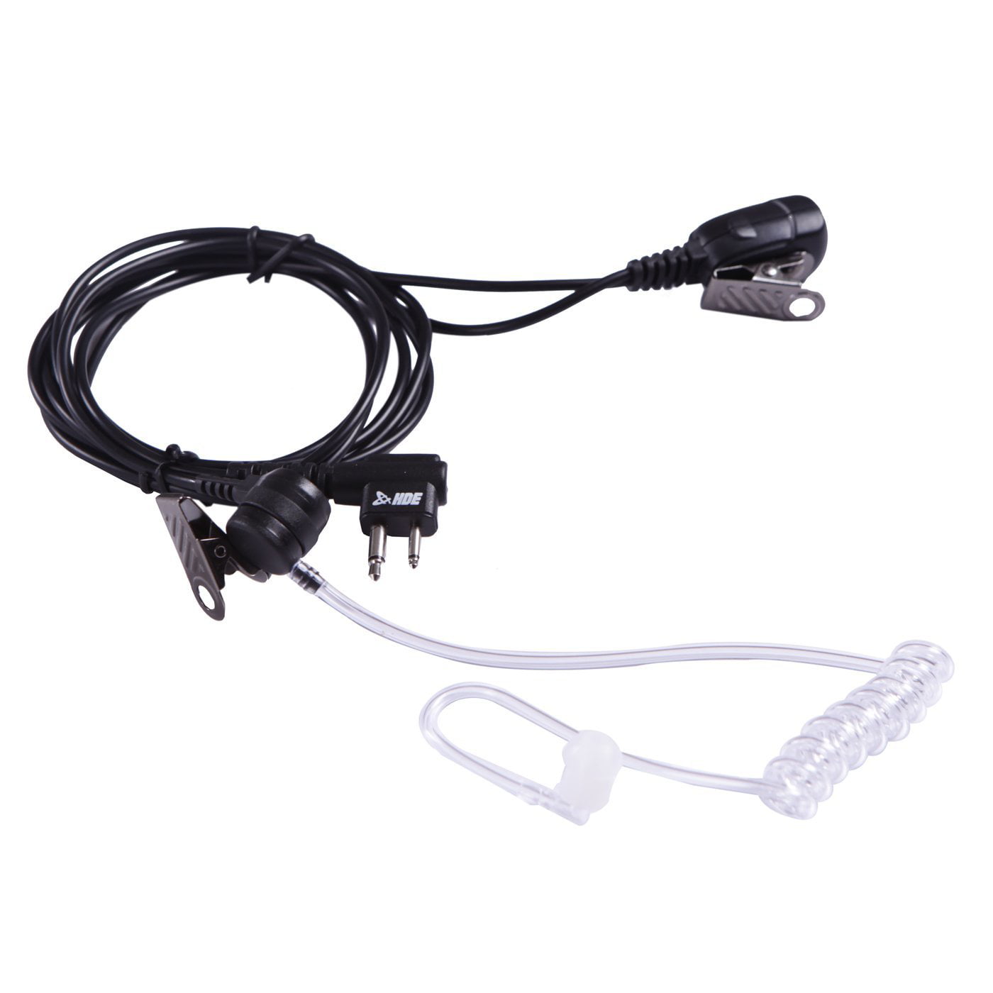 2 PIN Mic Covert Acoustic Tube EARPIECE HEADSET For Motorola Radio Security NEW