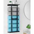 thumbnail image 2 of Estante organizador de toallas para baño STWWO de 76 cm, montaje en pared, negro, 2 of 7