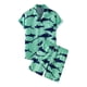 thumbnail image 1 of Hombres Casual Turndown Botones Playa Estampado floral Camisa de manga corta Pantalones cortos de playa Blusa y pantalones Traje Pompotops  oipoqjl29014, 1 of 3