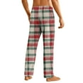 thumbnail image 4 of Havenx Men's Pajama Pants Cotton Microfleece Plaid Flannel Pajama Bottoms 2025 Plus Size Sleeping Pants Elastic Waist Straight-Leg Soft Lounge Pants,Red 2XL, 4 of 6