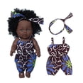thumbnail image 2 of Baby Toy HUOGUO Bebé negro africano de piel negra de 30 cm con falda de encaje, 2 of 4