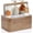 Wood Grain, variant on Black Shower Portable: Plastic Bathroom Countertop,Cleaning Organizer with Handle,Utility Hard Shower Basket Storage Tote for Toiletry,College Dorm Room Essential for Guys/Men