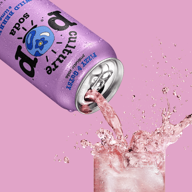 Culture Pop Healthy Gut Fruity Soda - Wild Berries Probiotic