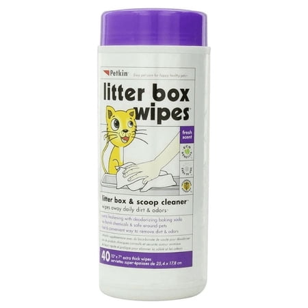 Petkin Litter Box Wipes, 40-Count