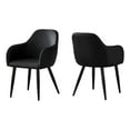 thumbnail image 1 of Monarch Specialties Dining Chair, Set Of 2, Side, Upholstered, Kitchen, Dining Room, Pu Leather Look, Metal, Black, Contemporary, Modern, 1 of 6