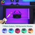 thumbnail image 4 of Bestier TV Stand for 75", TV Table with LED Light for Living Room, Black Marble, 4 of 8