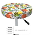 thumbnail image 4 of Wukai Housses de Chaise de Bar Rétro, Housses de Tabouret Rondes, Housses de Tabouret Rondes Extensibles, Housses de Coussin Lavables pour 11-14 Pouces-14 Pouces, 4 of 7