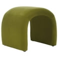 thumbnail image 3 of SAFAVIEH Kibo Modern Velvet Ottoman, Olive, 3 of 9