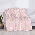 thumbnail image 3 of Vsdgher Cute Bunny Pattern Fleece Throw Blanket, Horizontal Fleece Bedding Home Decor for Couch & Bed All Season Use -40"x30", 3 of 6
