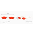 thumbnail image 2 of WHAMVOX Mens Retro Sunglasses Oval Frame Golden Lenses 1Pcs UV Protection, 2 of 8