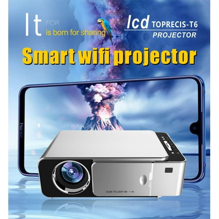 Bestller HD Video Projector,Meigar 720P HD LED Projector,Portable 30000 Hours LED Projector MobilePhone Wireless Home Theater,Compatible with HD (Best Projector Under 30000)