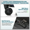 thumbnail image 3 of SANOPY 3-Piece Carry On Luggage Set, Hardside Suitcase Set with TSA Lock Spinner Wheels, Blue, 3 of 8
