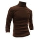 thumbnail image 1 of SUÉTER CHIC para hombres, suéter de cuello tortuga, de manga larga, ajustado y elástico, color marrón 50, 1 of 8