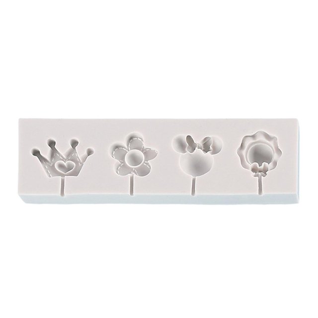 4 agujeros moldes de chocolate decoración de pasteles accesorios para hornear en forma de crisantemo, 2446,11 Feliz Sencillez