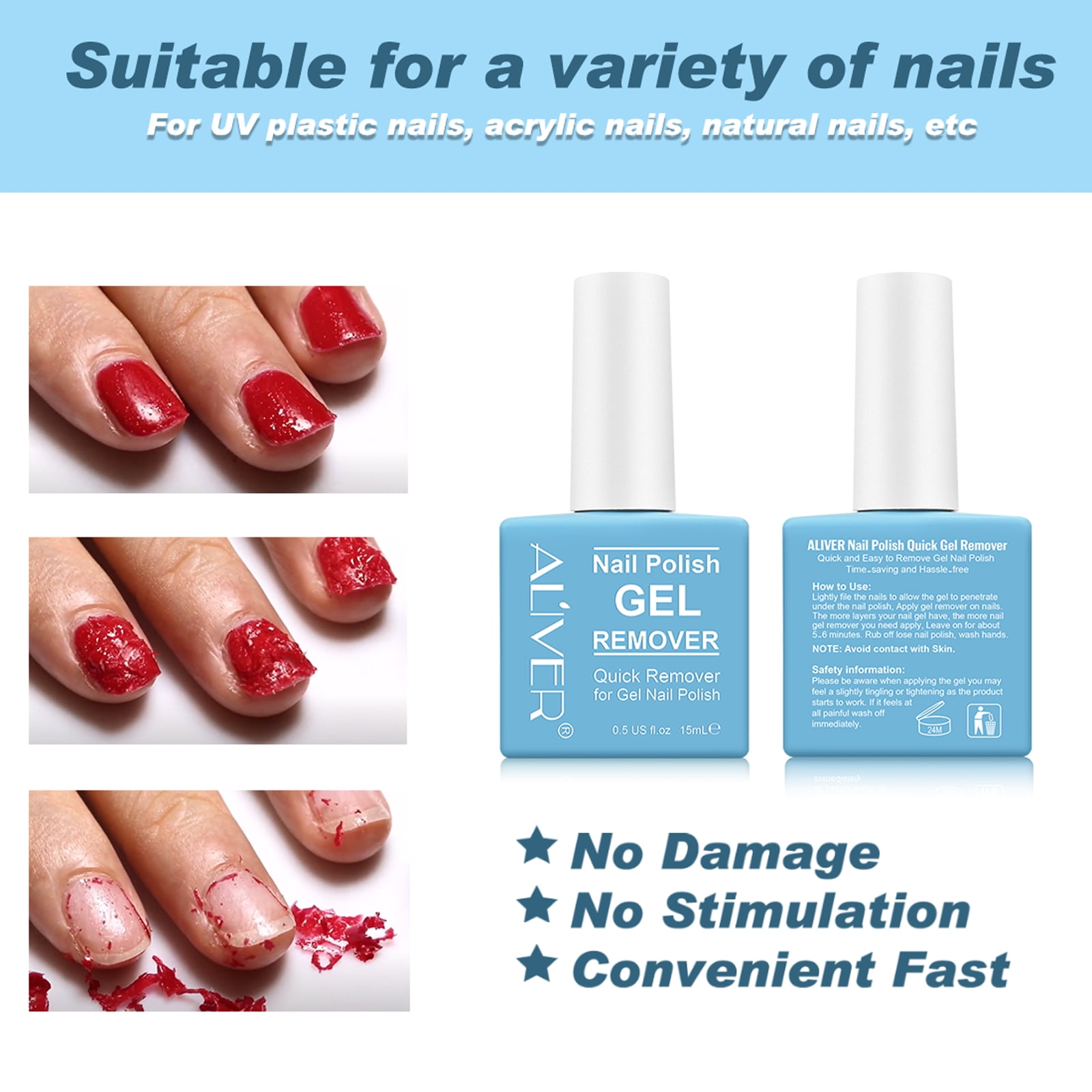 Buy gic Remover Gel Nail Polish Remover Within 1-2 Mins Soak off Remover  Tools Online at Low Prices in India - Amazon.in