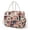 Butterfly Floral Print, variant on Pzuqiu Quilted Insulated Lunch Bag for Women Duck Camo Print Large Capacity Lunch Tote Adjustable Strap Sturdy Handle Universal Adult Work Lunches Tote Daily Meal Storage