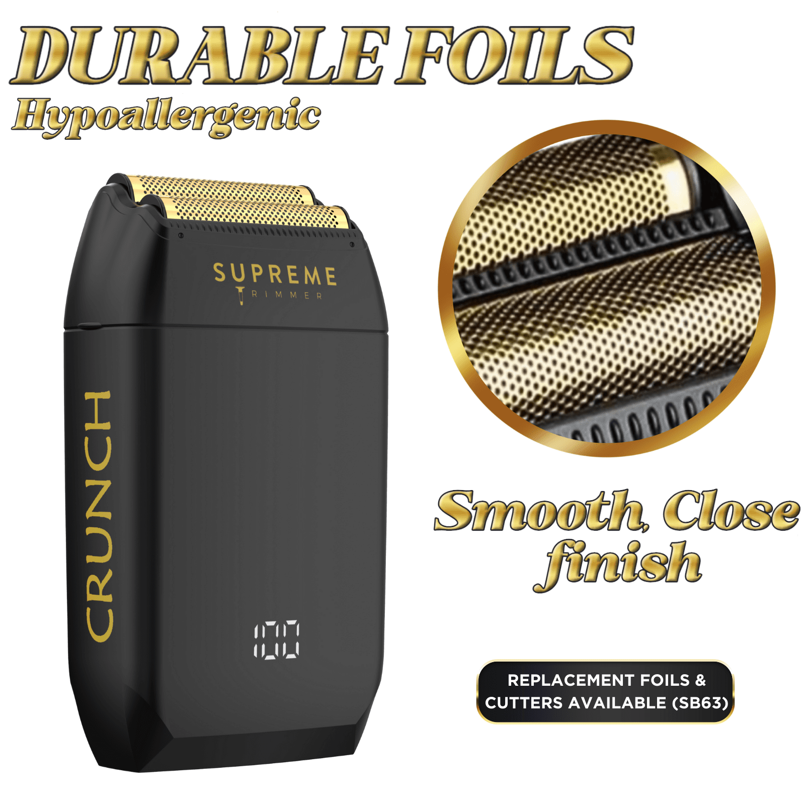 Supreme Trimmer CRUNCH Foil Shaver STF602 | Waterproof
