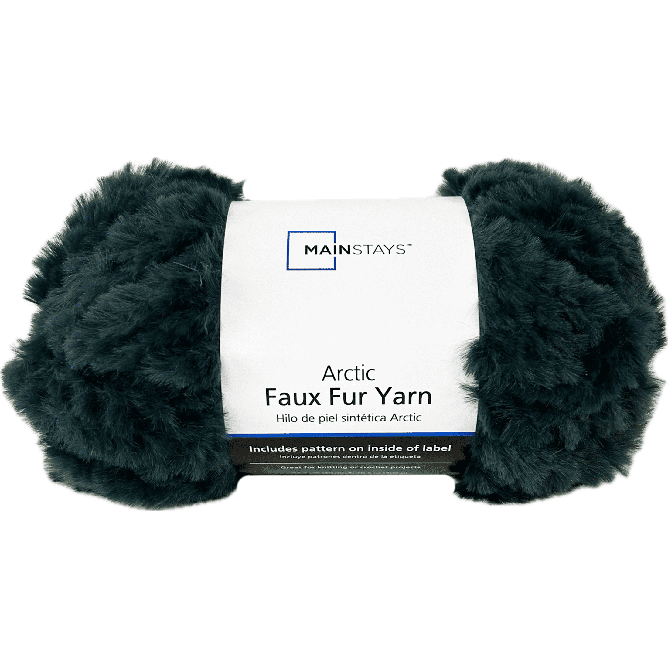 Mainstays Arctic Fur Yarn, 54.7 yd, Emerald, 100% Polyester, Super Bulky, Pack of 2