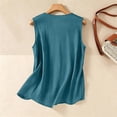 thumbnail image 7 of Womens Tank Tops Summer Cotton Linen Embroidery Casual Blouse Loose Fit Scoop Neck Gauze Boho Shirts, 2XL, 7 of 7