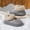 Gray, variant on Black Mens Fleece Lined Slippers Bear Letter Print Lightweight Thick Sole Slip Resistant Warm Fall Winter Home Casual Bedroom Wear Size 38